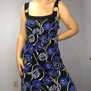 fancy floral purple event dress